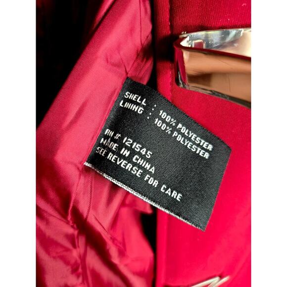 London Fog Rain Trench Coat Size 1X Red Outdoor  Rain fall - Picture 13 of 13